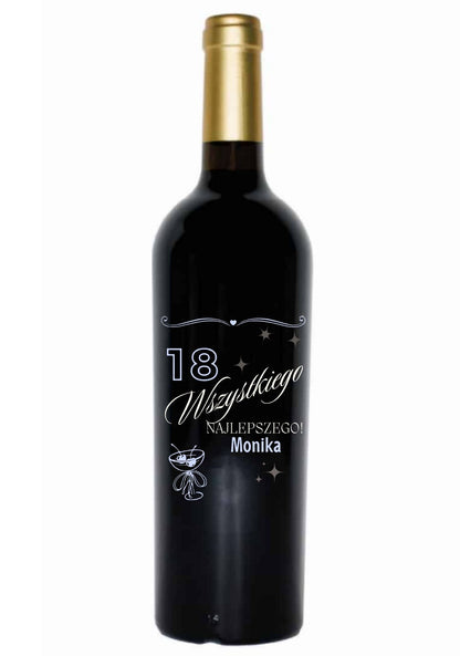 Etykieta na wino - urodziny #005