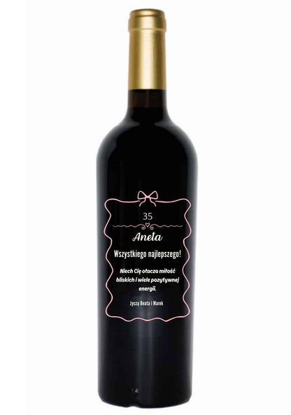 Etykieta na wino - urodziny #006