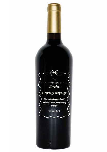 Etykieta na wino - urodziny #006