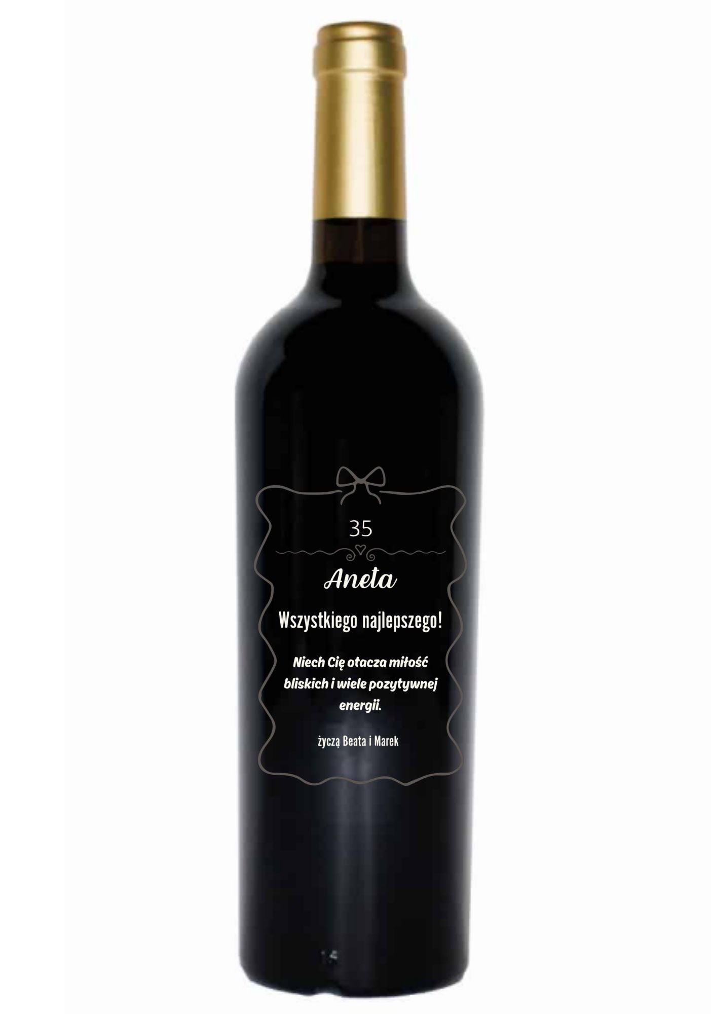 Etykieta na wino - urodziny #006