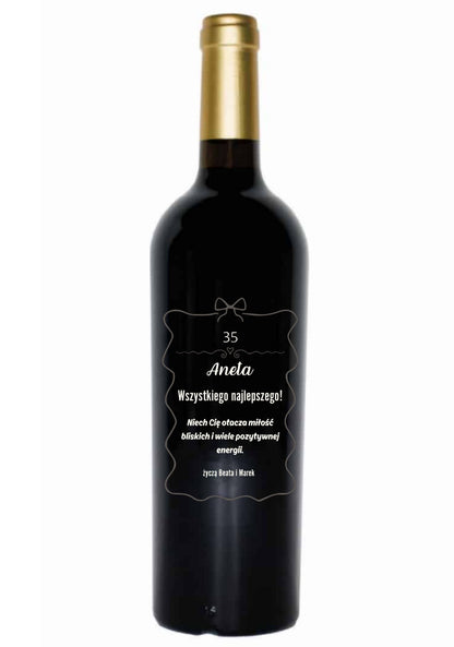 Etykieta na wino - urodziny #006