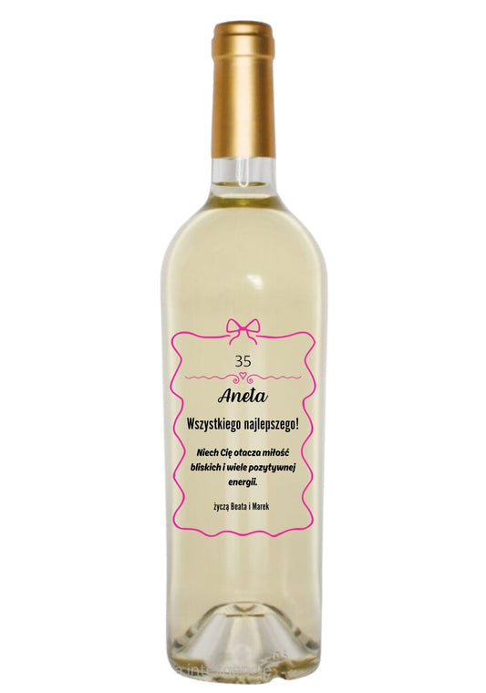 Etykieta na wino - urodziny #006
