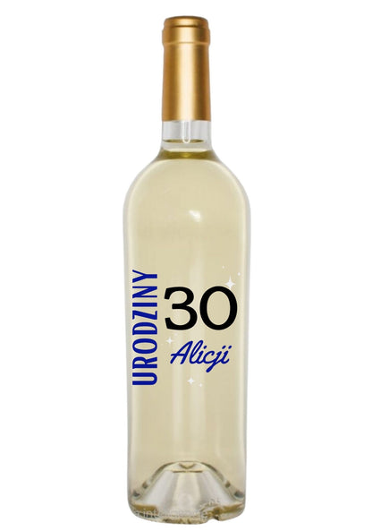 Etykieta na wino - urodziny #007