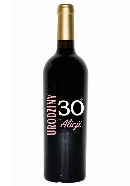 Etykieta na wino - urodziny #007