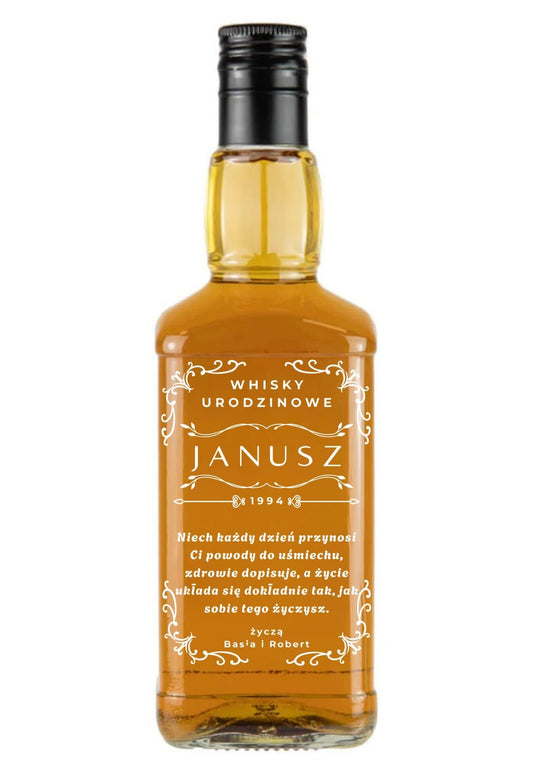 Etykieta na whisky - urodziny #003