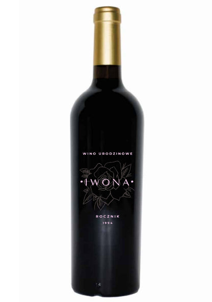 Etykieta na wino - urodziny #001