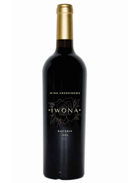 Etykieta na wino - urodziny #001