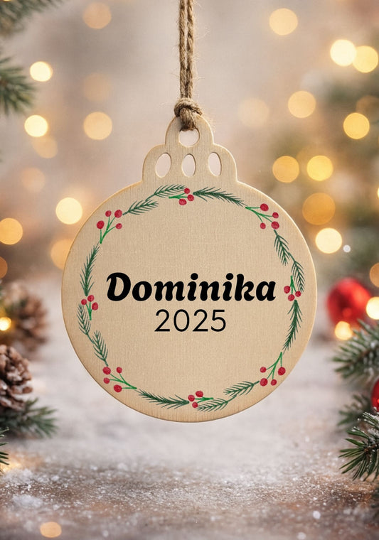 Bombka drewniana #002