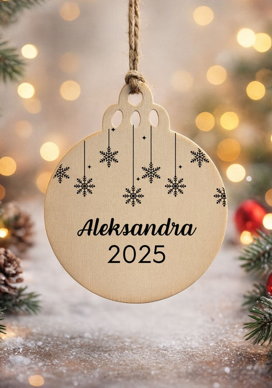 Bombka drewniana #008