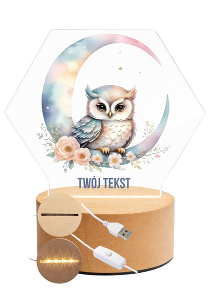 Lampka LED z plexi personalizowana – dekoracja pokoju dziecka #168
