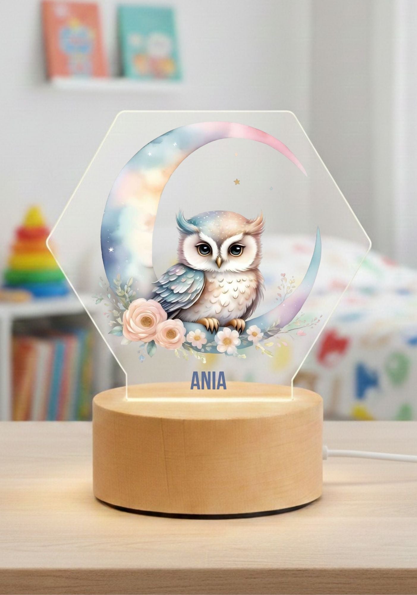 Lampka LED z plexi personalizowana – dekoracja pokoju dziecka #168