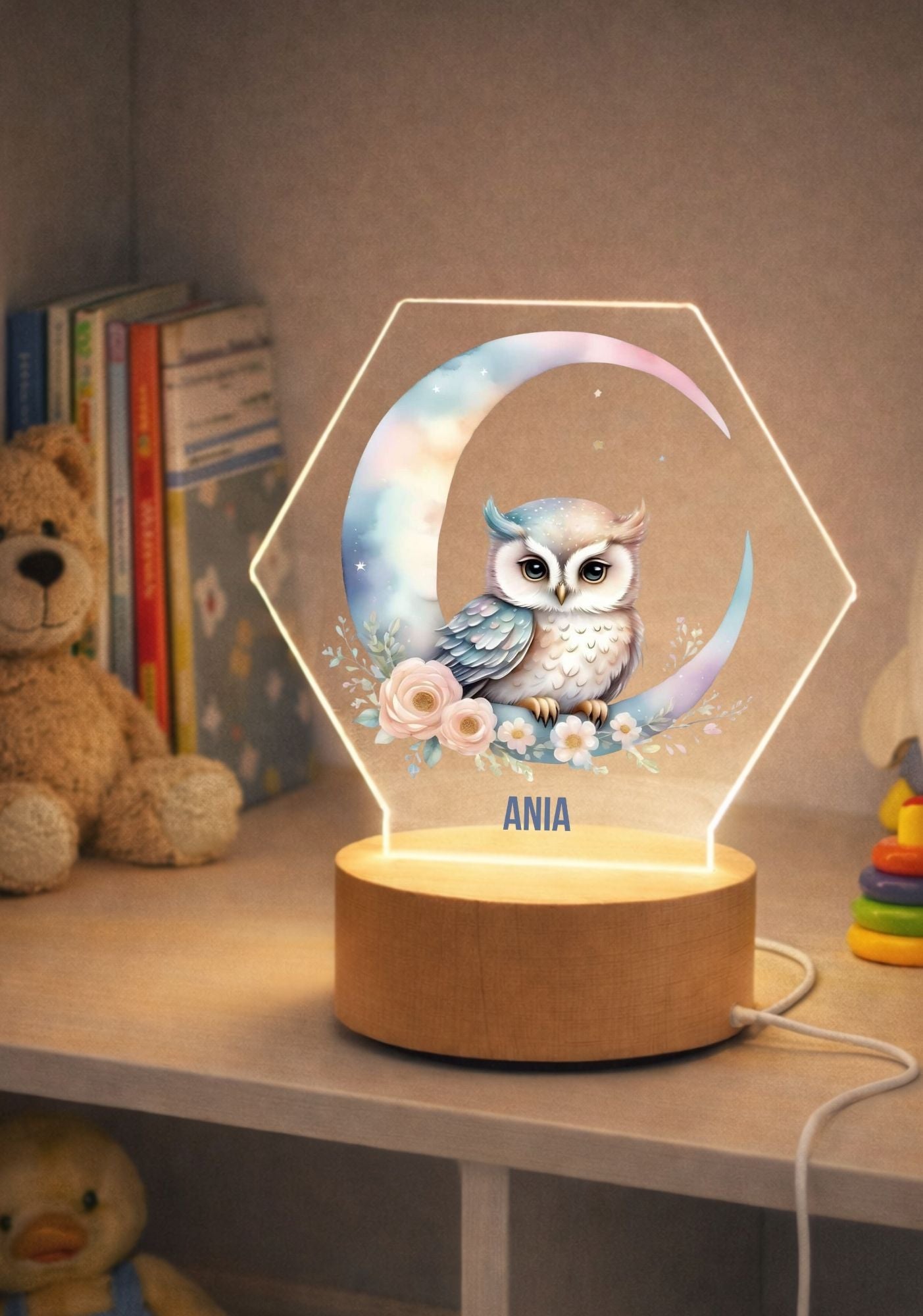 Lampka LED z plexi personalizowana – dekoracja pokoju dziecka #168