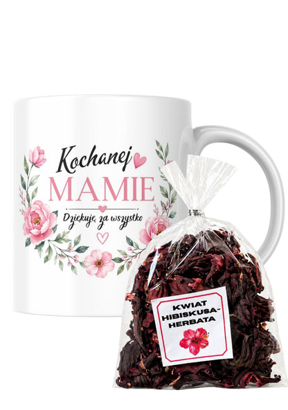 Zestaw na Dzień Mamy – kubek + herbata hibiskus #001