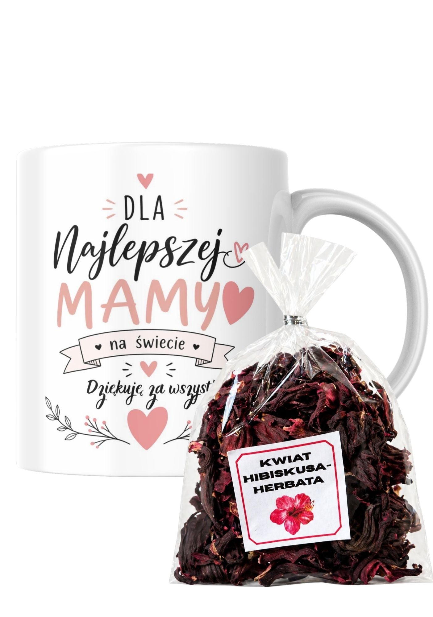 Zestaw na Dzień Mamy – kubek + herbata hibiskus #002