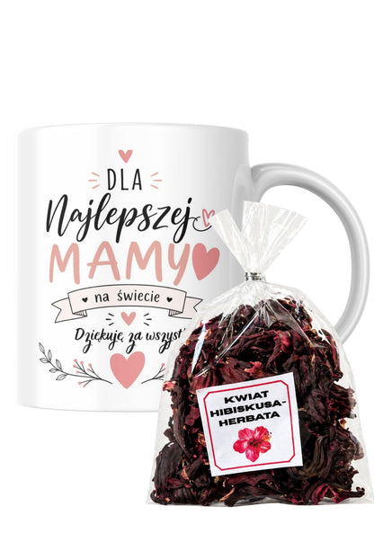 Zestaw na Dzień Mamy – kubek + herbata hibiskus #002