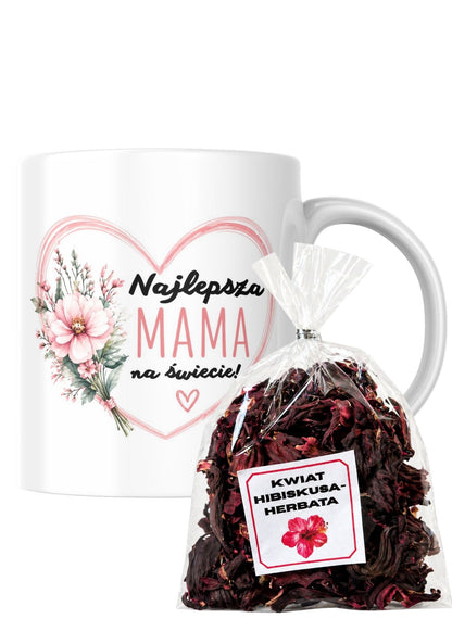 Zestaw na Dzień Mamy – kubek + herbata hibiskus #004