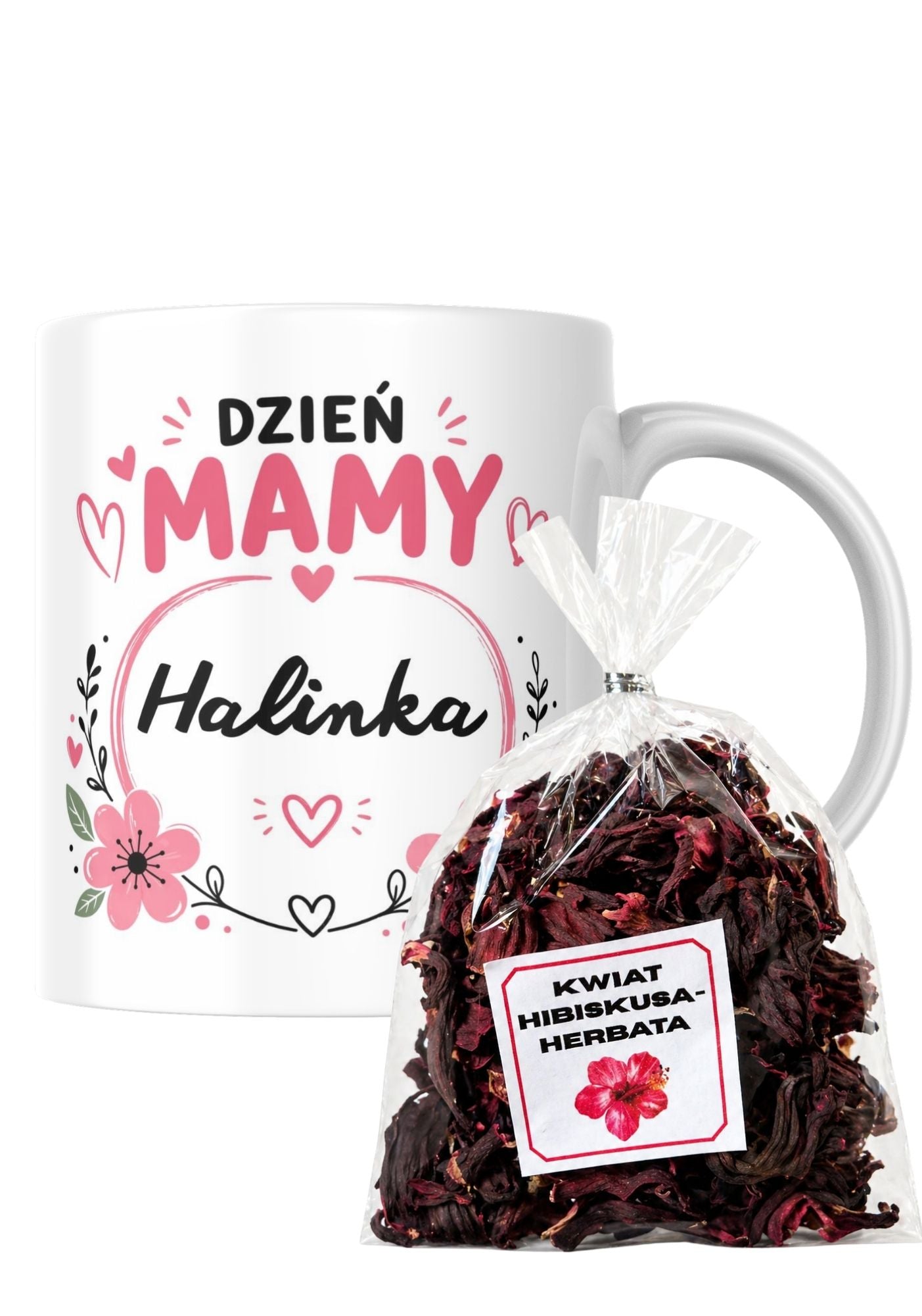 Zestaw na Dzień Mamy – kubek + herbata hibiskus #005
