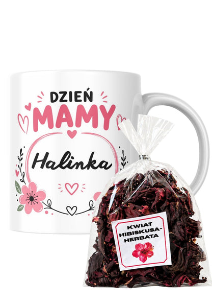 Zestaw na Dzień Mamy – kubek + herbata hibiskus #005