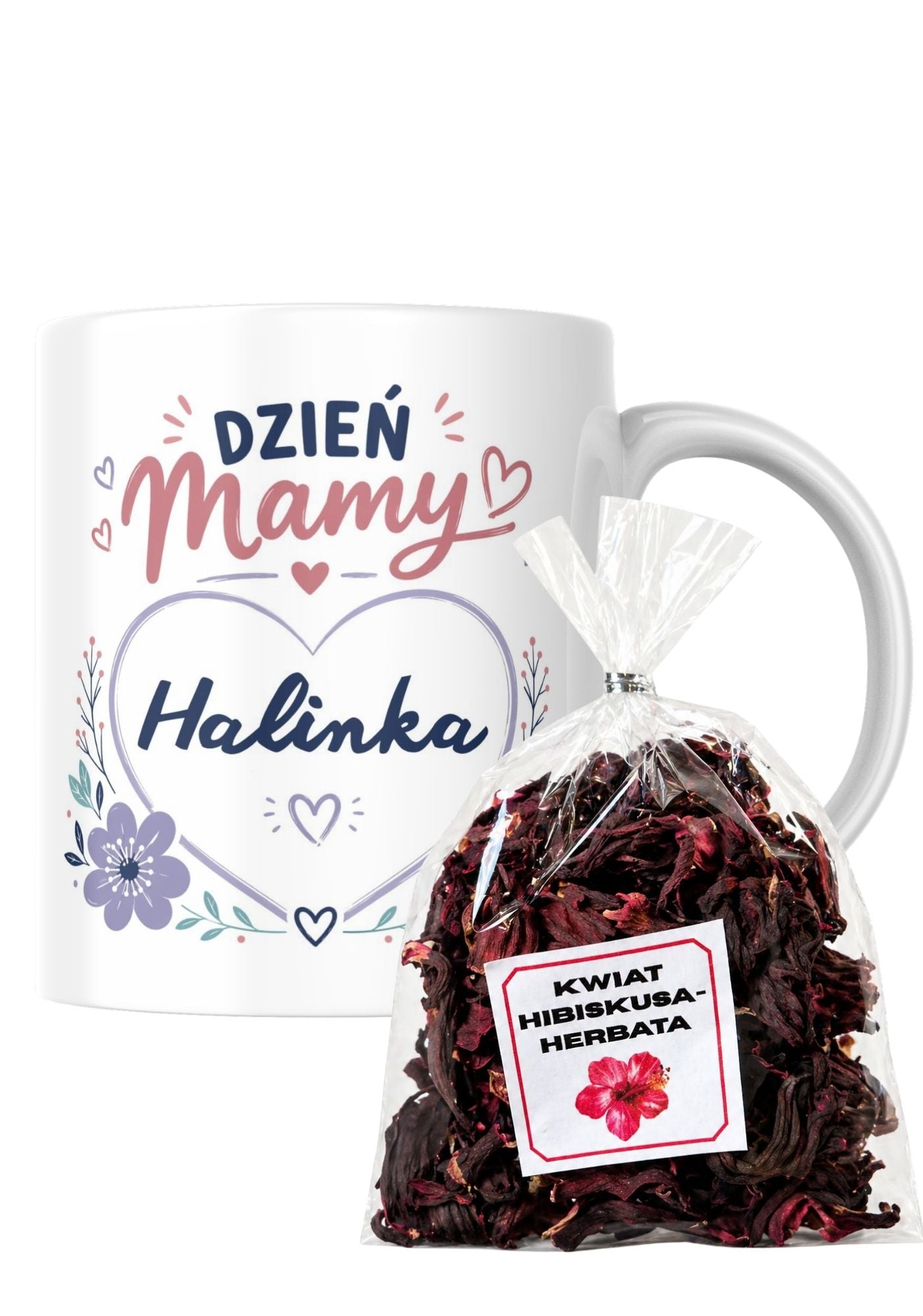 Zestaw na Dzień Mamy – kubek + herbata hibiskus #006