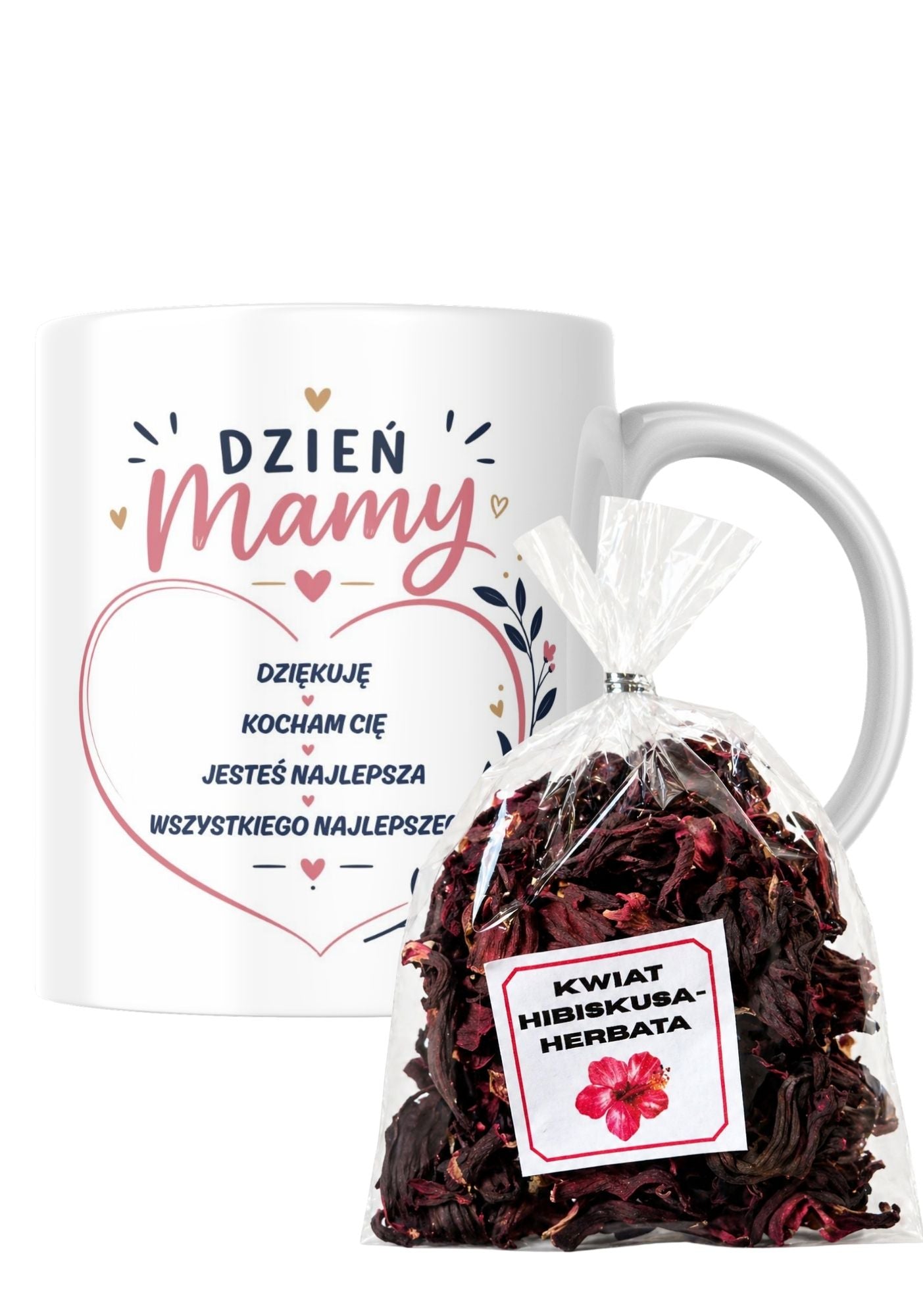 Zestaw na Dzień Mamy – kubek + herbata hibiskus #007