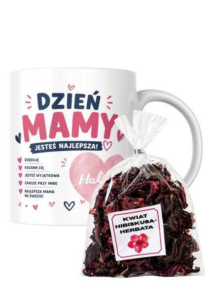 Zestaw na Dzień Mamy – kubek + herbata hibiskus #008