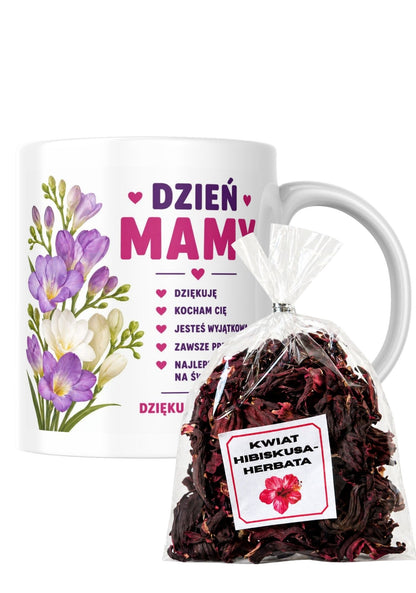 Zestaw na Dzień Mamy – kubek + herbata hibiskus #009