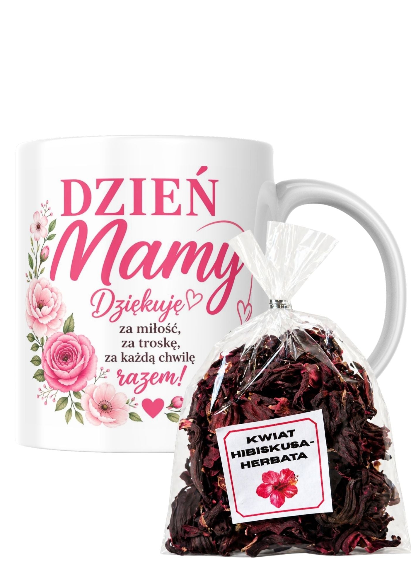 Zestaw na Dzień Mamy – kubek + herbata hibiskus #011