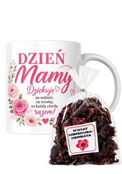 Zestaw na Dzień Mamy – kubek + herbata hibiskus #011