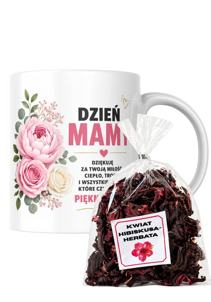 Zestaw na Dzień Mamy – kubek + herbata hibiskus #012
