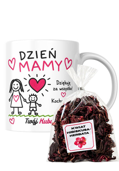 Zestaw na Dzień Mamy – kubek + herbata hibiskus #013