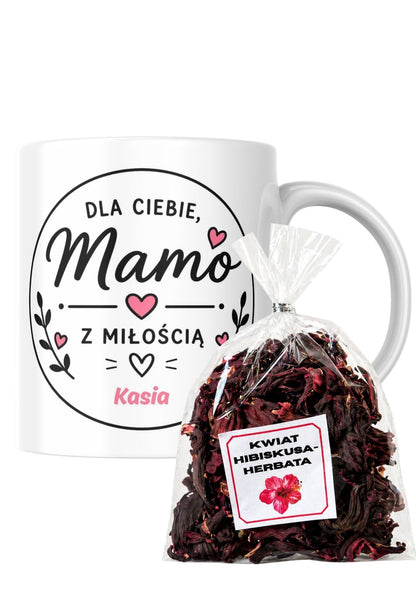 Zestaw na Dzień Mamy – kubek + herbata hibiskus #014