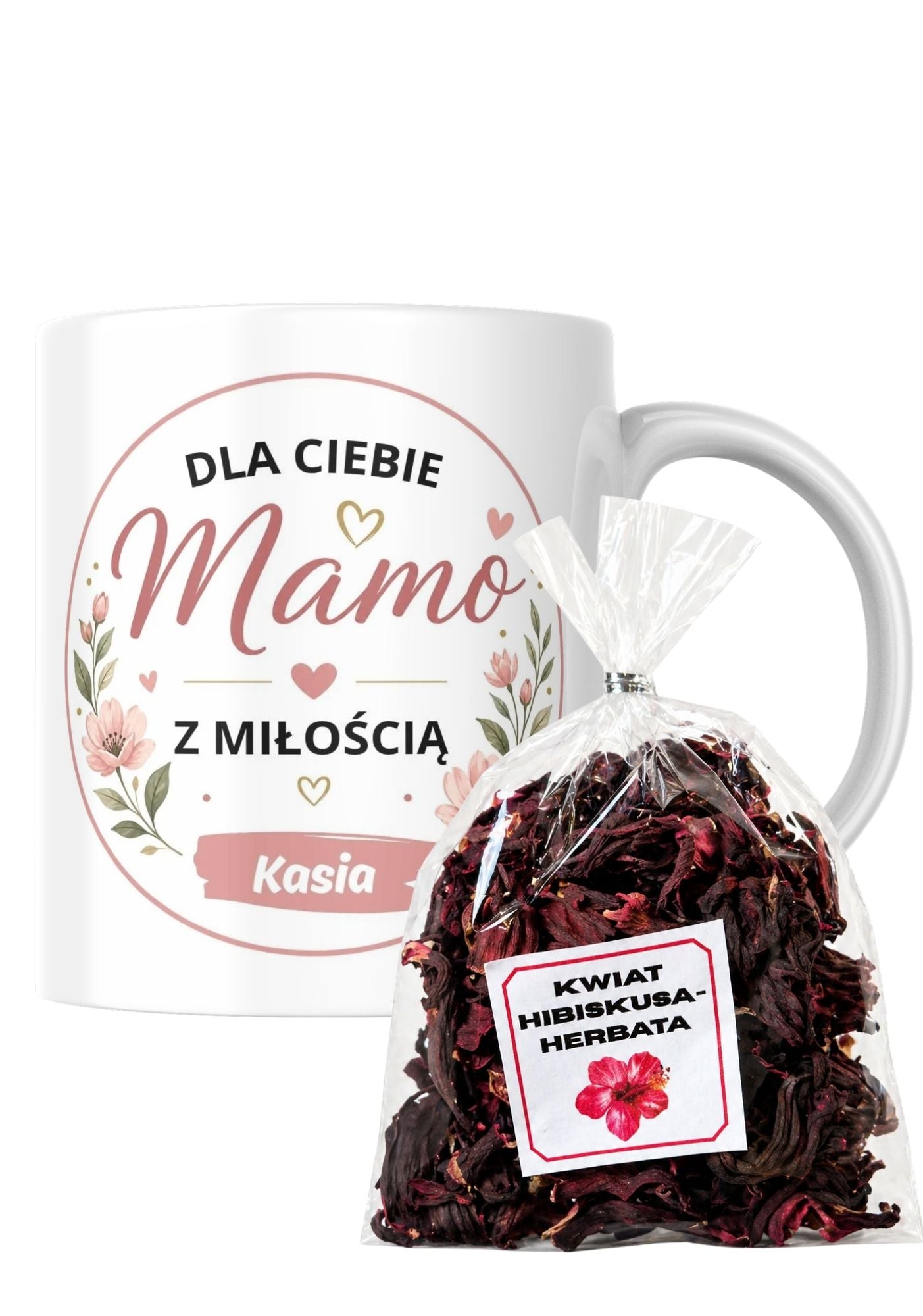 Zestaw na Dzień Mamy – kubek + herbata hibiskus #015