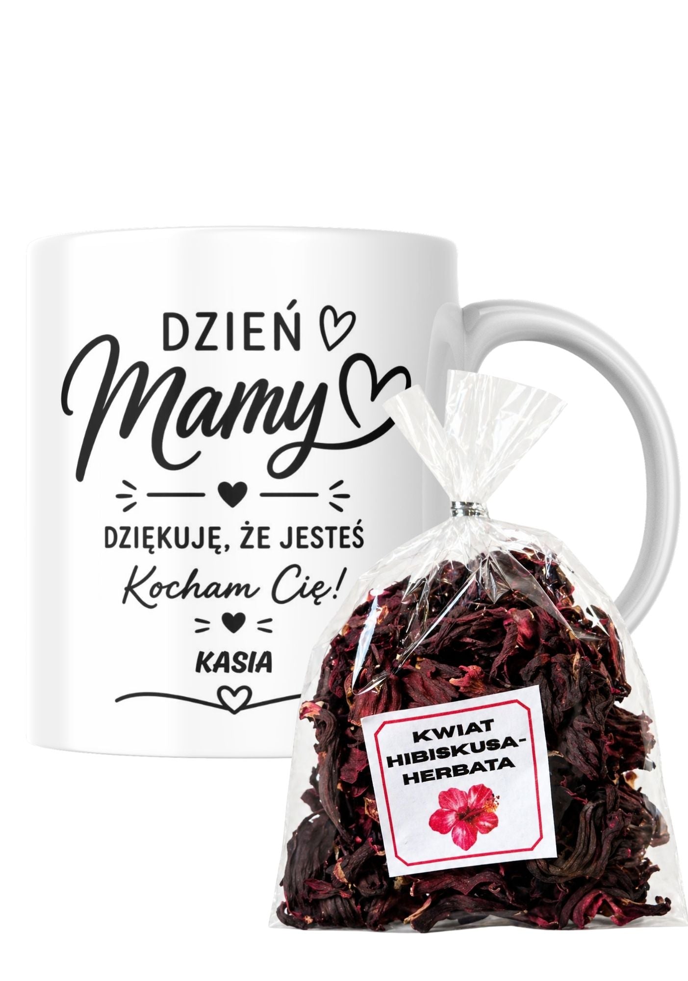 Zestaw na Dzień Mamy – kubek + herbata hibiskus #017
