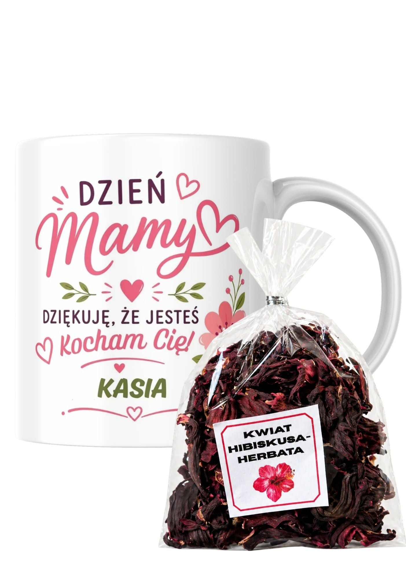 Zestaw na Dzień Mamy – kubek + herbata hibiskus #018