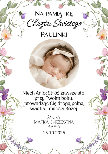Statuetka Plexi, Chrzest - personalizowana #036