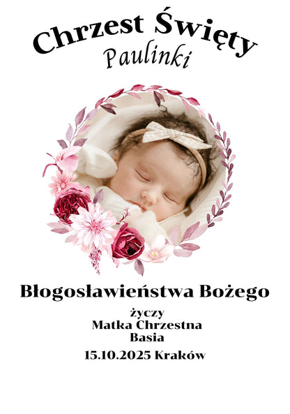 Statuetka Plexi, Chrzest - personalizowana #041