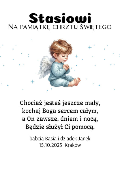Statuetka Plexi, Chrzest - personalizowana #021