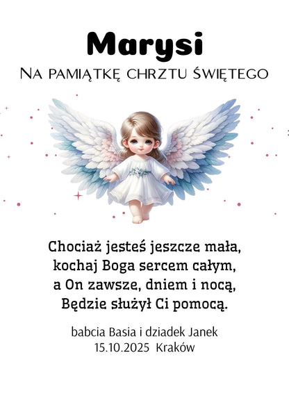 Statuetka Plexi, Chrzest - personalizowana #022